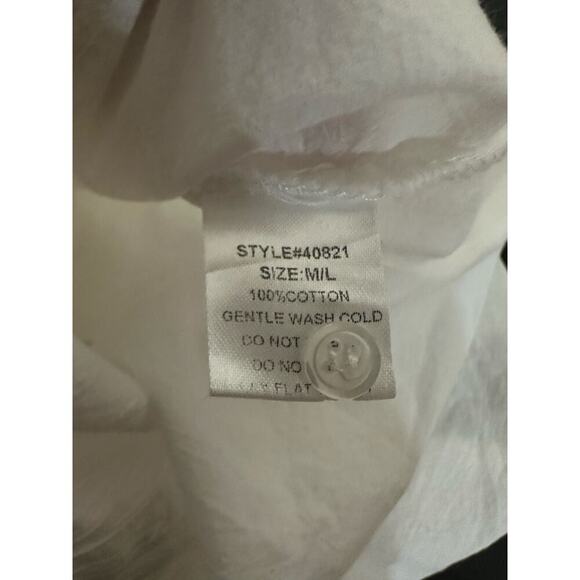 Oversized Sheer White Button Down Women Medium/Large Beachy Trip Resort Coverup - Picture 3 of 9